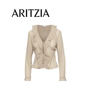Aritzia Ruffle Front Top